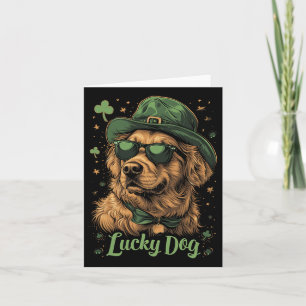 Golden Retriever Dog - St. Patrick's Day Saint Pad Card