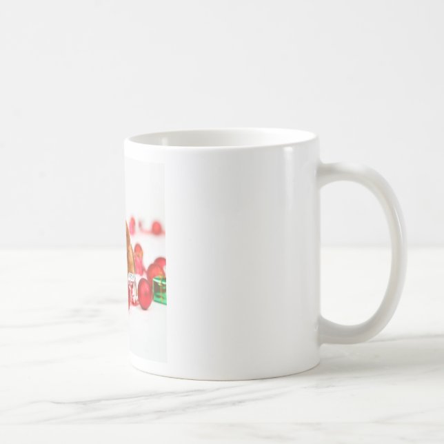 Golden Retriever Dog W Red Santa Hat Christmas Coffee Mug (Right)