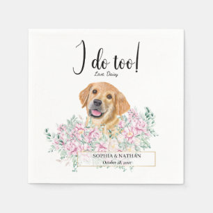 Golden Retriever Dog Wedding Cocktail Napkins