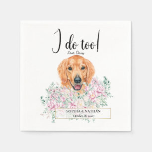 Golden Retriever Dog Wedding Cocktail Napkins