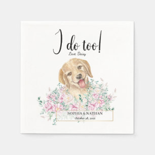 Golden Retriever Dog Wedding Cocktail Napkins