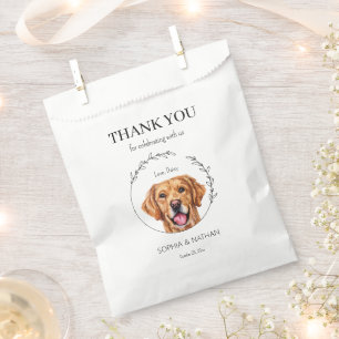 Golden Retriever Dog Wedding Thank You Favour Bag