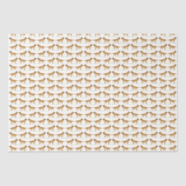 Golden Retriever Dog with Tennis Ball Tissue Paper (Front)