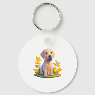 Golden Retriever Doggo Cute Digital Chibi Keychain