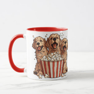 Golden Retriever Dogs Movie Popcorn Bucket Mug