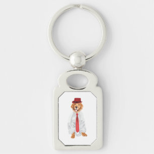 golden retriever drawing  keychain