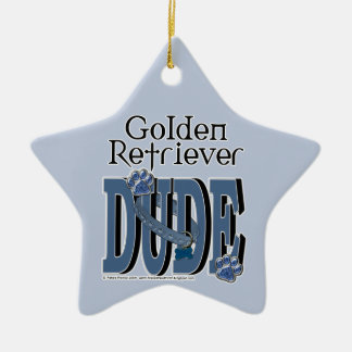 Golden Retriever DUDE Ceramic Ornament
