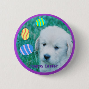 Golden Retriever Easter Puppy Cards & Gifts 2 Inch Round Button