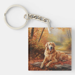 Golden Retriever en automne Leaves automne Inspire