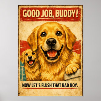 Golden Retriever Encouragement Poster