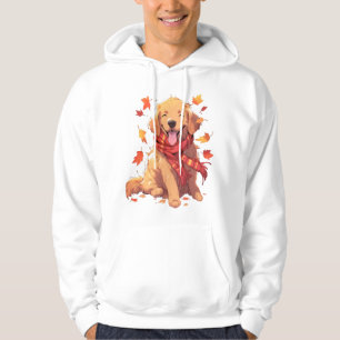 Golden Retriever Fall Dog Autumn Leaves  Hoodie