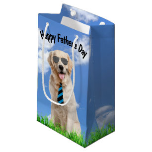 Golden Retriever Father's Day Small Gift Bag