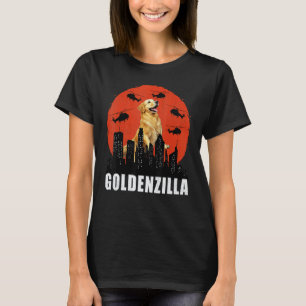 Golden Retriever for Boys Girls Goldenzilla Kaiju T-Shirt