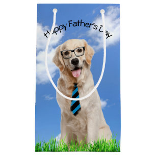 Golden Retriever For Father's Day Small Gift Bag