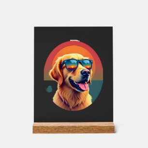 Golden Retriever for Kids Boys Girls Sunglasses Pe Acrylic Sign