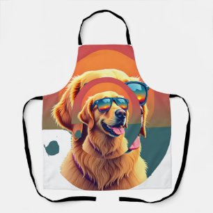 Golden Retriever for Kids Boys Girls Sunglasses Pe Apron
