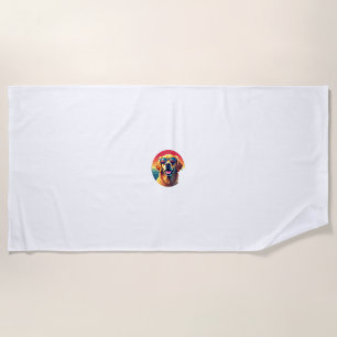 Golden Retriever for Kids Boys Girls Sunglasses Pe Beach Towel