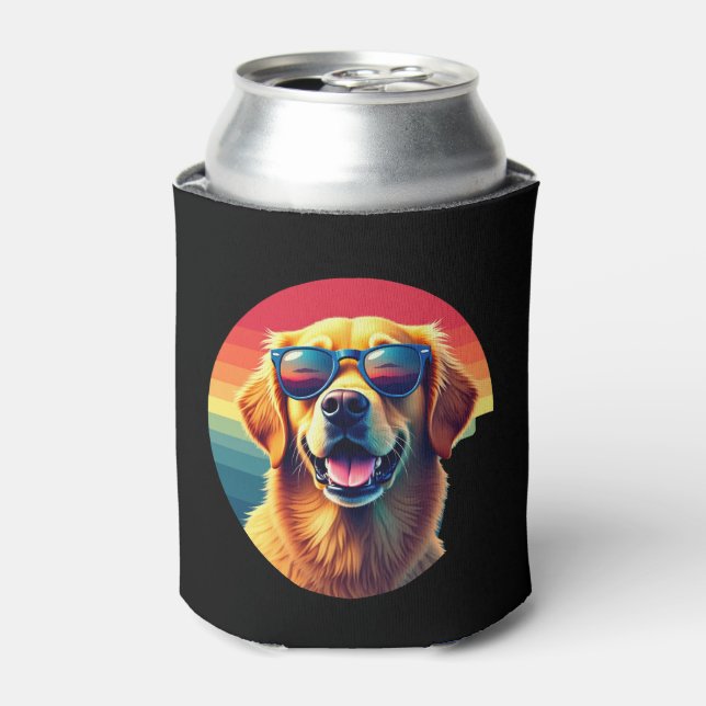 Golden Retriever for Kids Boys Girls Sunglasses Pe Can Cooler (Can Front)