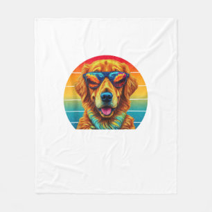 Golden Retriever for Kids Boys Girls Sunglasses Pe Fleece Blanket