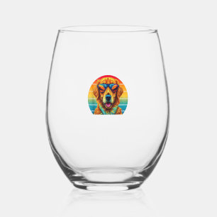 Golden Retriever for Kids Boys Girls Sunglasses Pe Stemless Wine Glass