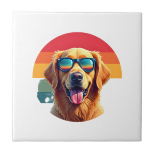 Golden Retriever for Kids Boys Girls Sunglasses Pe Tile