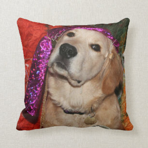 Golden Retriever Fortune Teller Throw Pillow