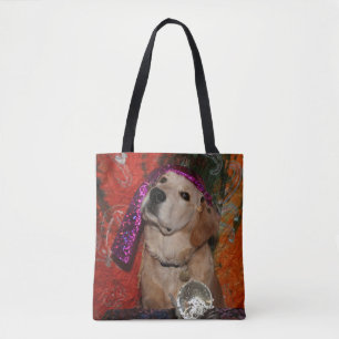 Golden Retriever Fortune Teller Tote Bag