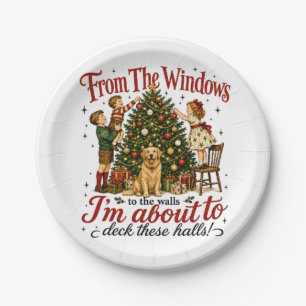Golden Retriever From The Windows Paper Plate