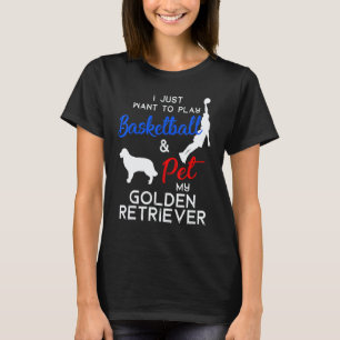 Golden Retriever Funny Basketball Dog Owner Xmas T-Shirt
