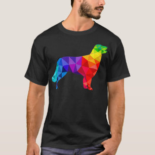 Golden Retriever Gay Pride LGBT LGBTQ Rainbow Flag T-Shirt