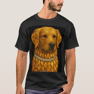 Golden Retriever Gemstone Portrait T-Shirt