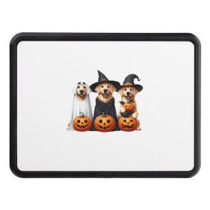 Golden Retriever Ghost Halloween Dog Lovers  Trailer Hitch Cover