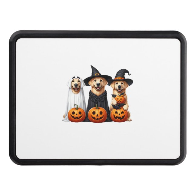 Golden Retriever Ghost Halloween Dog Lovers  Trailer Hitch Cover (Front)