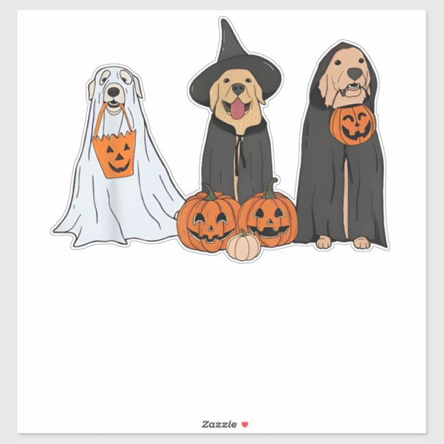 Golden Retriever Ghost Halloween Trick Or Treat Do (Sheet)