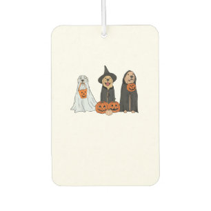 Golden Retriever Ghost Halloween Trick Or Treat Do Air Freshener