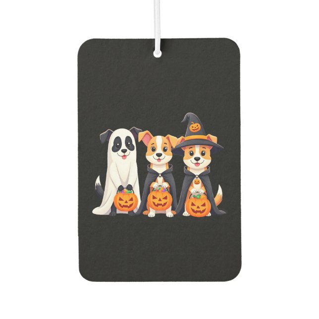 Golden Retriever Ghost Halloween Trick Or Treat Do Air Freshener (Front)