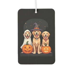 Golden Retriever Ghost Halloween Trick Or Treat Do Air Freshener