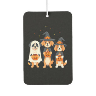 Golden Retriever Ghost Halloween Trick Or Treat Do Air Freshener