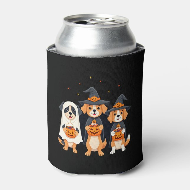 Golden Retriever Ghost Halloween Trick Or Treat Do Can Cooler (Can Front)