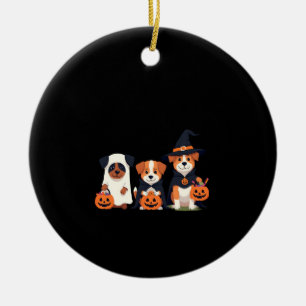 Golden Retriever Ghost Halloween Trick Or Treat Do Ceramic Ornament