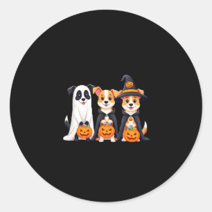 Golden Retriever Ghost Halloween Trick Or Treat Do Classic Round Sticker