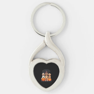 Golden Retriever Ghost Halloween Trick Or Treat Do Keychain