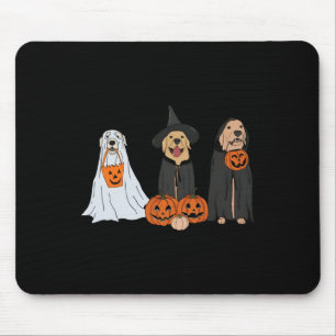 Golden Retriever Ghost Halloween Trick Or Treat Do Mouse Pad