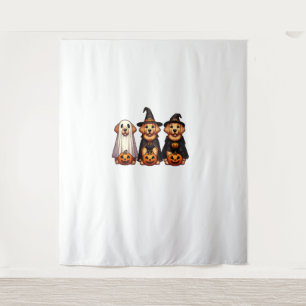 Golden Retriever Ghost Halloween Trick Or Treat Do Tapestry