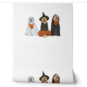 Golden Retriever Ghost Halloween Trick Or Treat Do Wallpaper