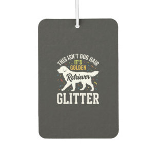 Golden Retriever Glitter Dog Hair Design Air Freshener