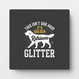 Golden Retriever Glitter Dog Hair Design Plaque