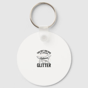 Golden Retriever Glitter Vintage Dog Hair Shirt_1 Keychain