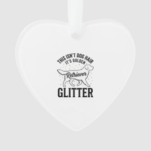 Golden Retriever Glitter Vintage Dog Hair Shirt_1 Ornament