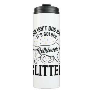 Golden Retriever Glitter Vintage Dog Hair Shirt_1 Thermal Tumbler